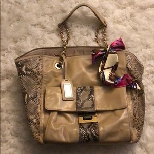 Beautiful Badgley Mischka Large Leather Tote